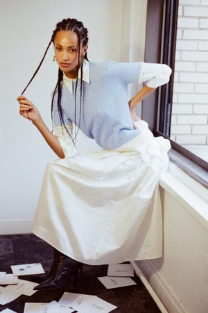 Cashmere and Wool Sweater - Sky Sorbet