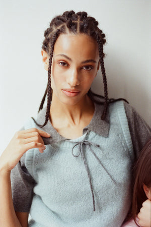 Mohair Vest Top - Coconut Cloud