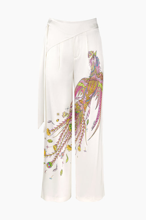 Phoenix Belted Silk Trousers