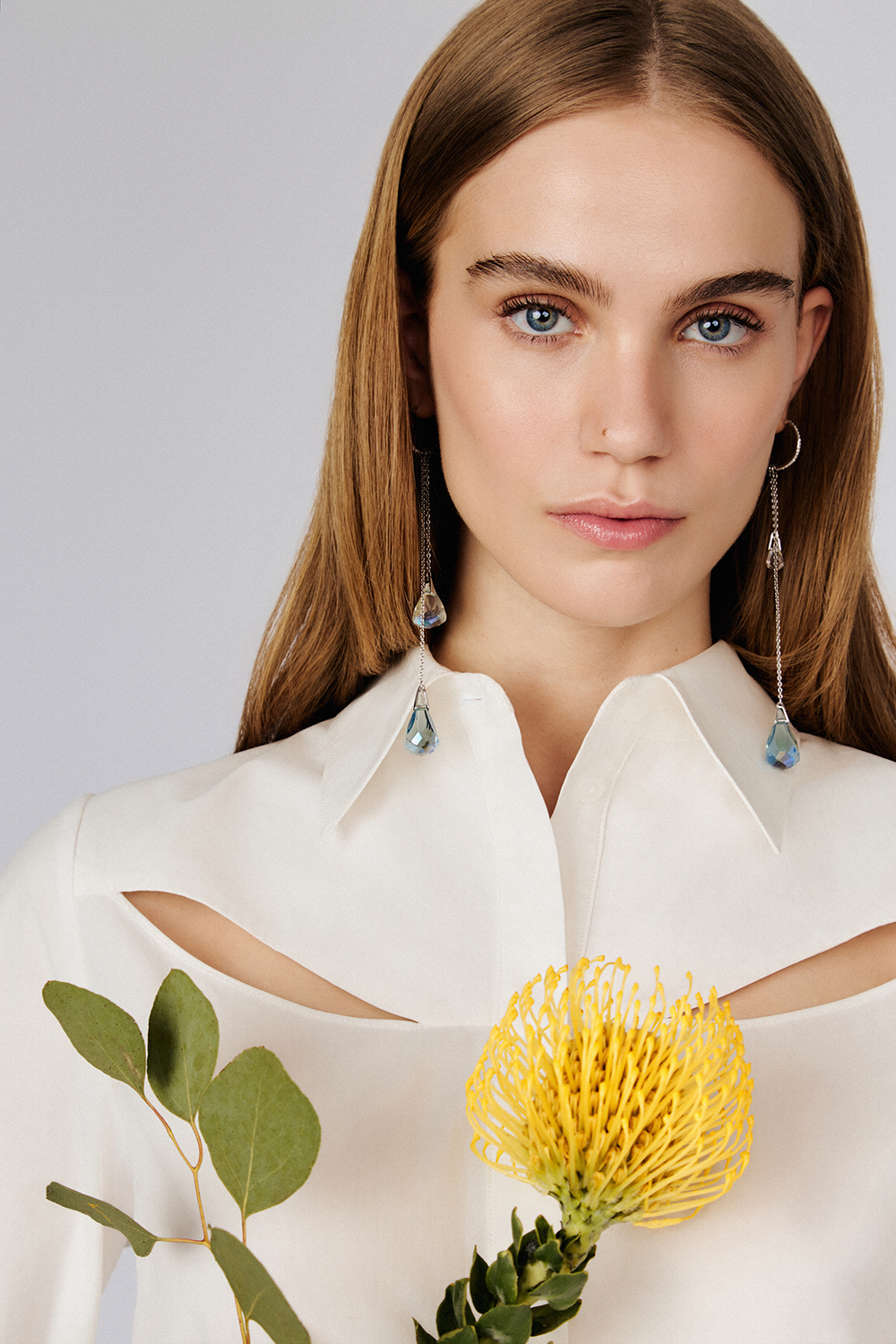 Du Pleated Cotton Poplin Shirt - Du & Berry