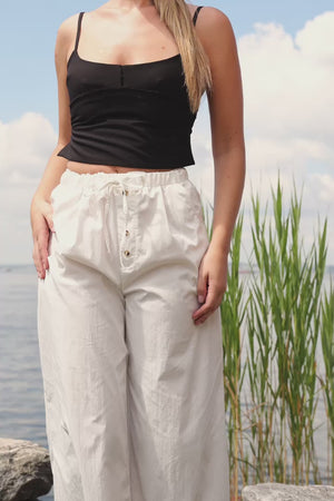 Sway Cotton Palazzo Pants in White