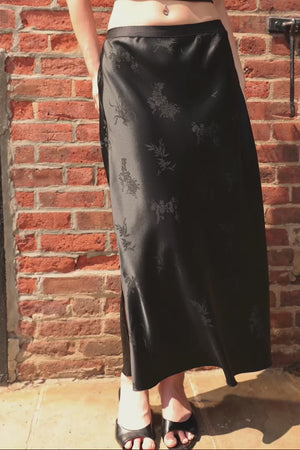 Four Noble Jacquard Skirt in Black