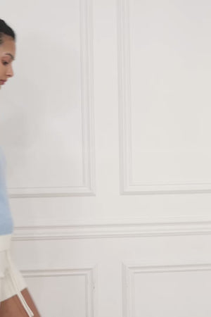 Cashmere & Wool Sweater - Sky Sorbet