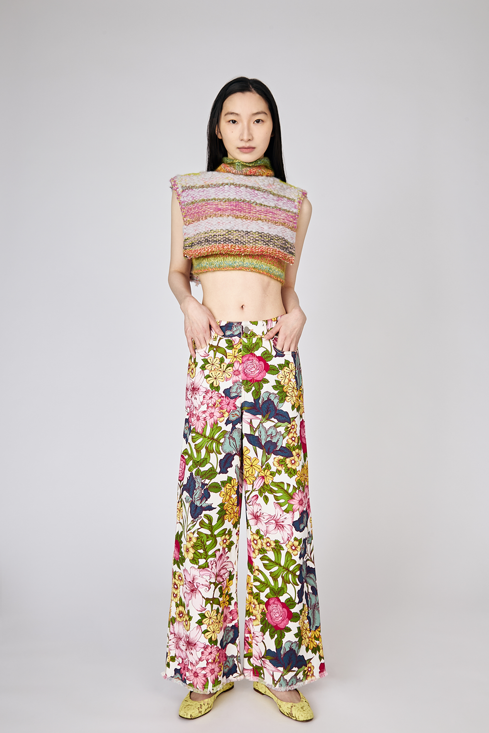 Floral Symphony Wide Leg Jeans - Du & Berry